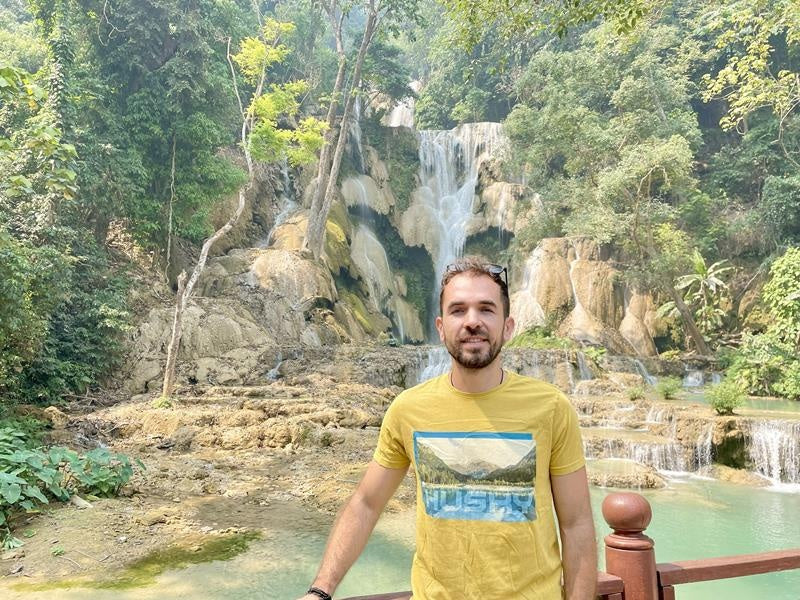Herren T-Shirt aus Baumwolle Tee Lake M