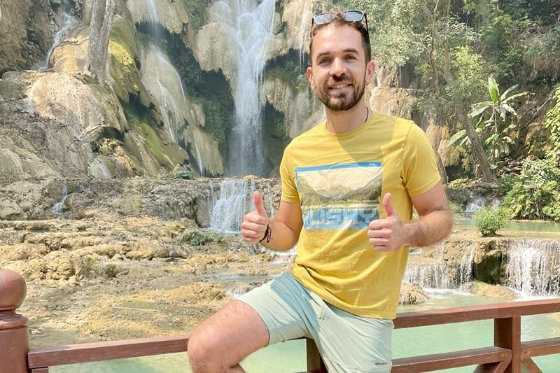 Herren T-Shirt aus Baumwolle Tee Lake M