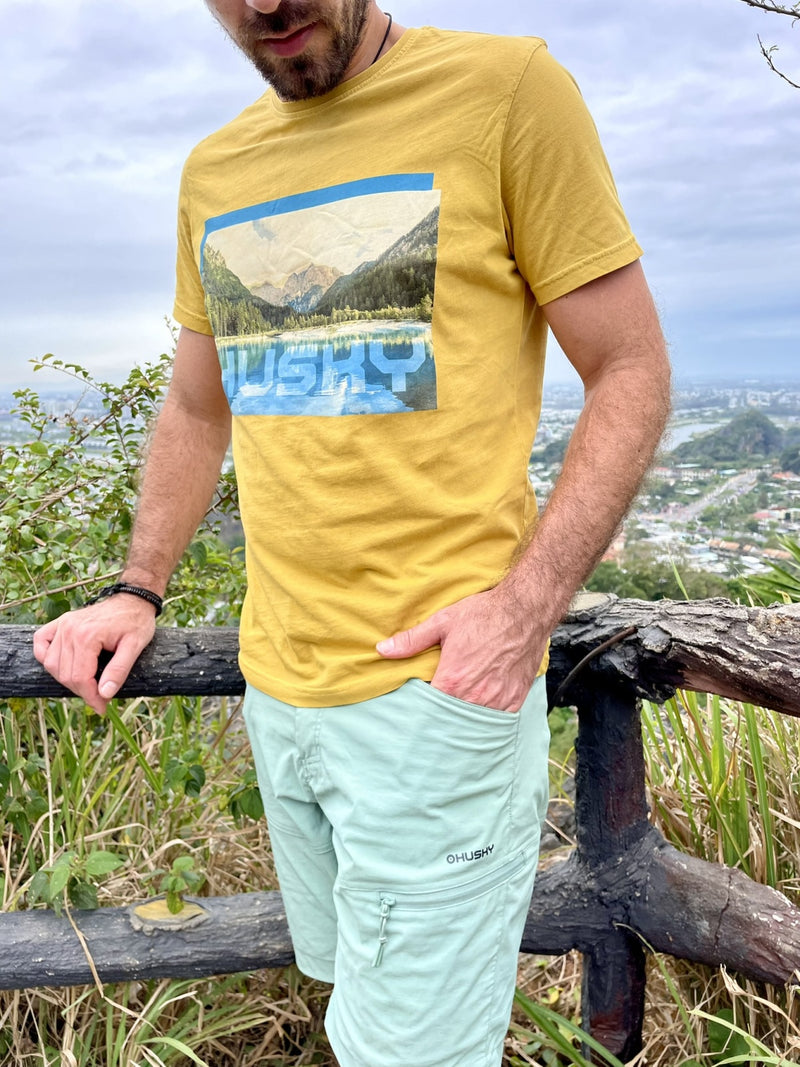 Herren T-Shirt aus Baumwolle Tee Lake M