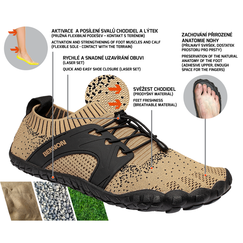 Freizeit-Unisex-Schuhe BENNON Bosky barefoot