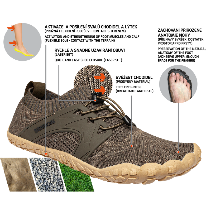 Freizeit-Unisex-Schuhe BENNON Bosky barefoot