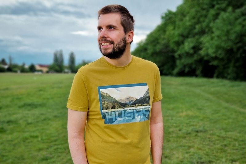 Herren T-Shirt aus Baumwolle Tee Lake M