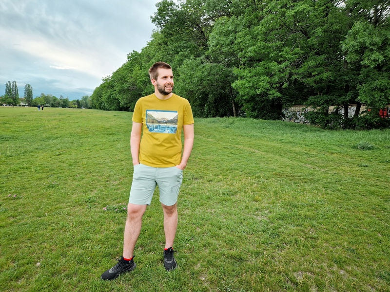 Herren T-Shirt aus Baumwolle Tee Lake M