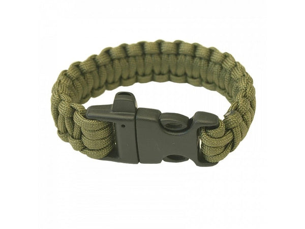 Feuerstarter, Pfeife HIGHLANDER Paracord-Armband – Dreizack-Plastikschnalle, Trillerpfeife