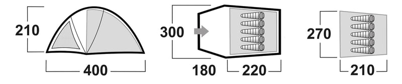 Familienzelt für 5 Personen Bigless 5