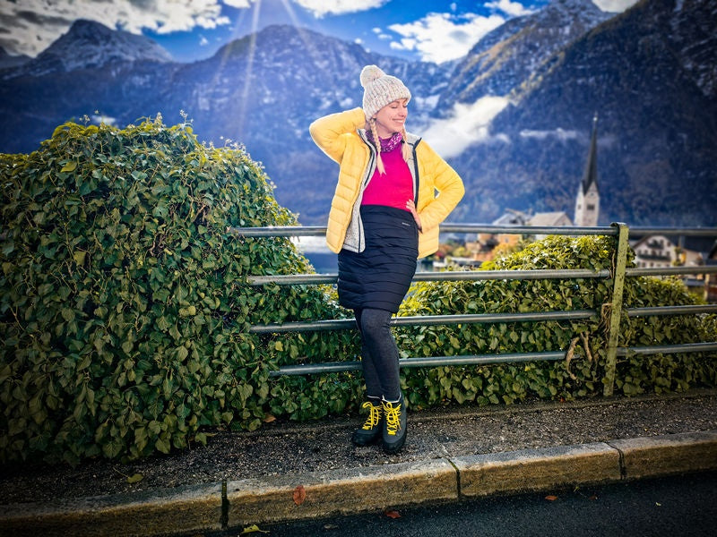 Doppelseitiger Winterrock für Damen Freez L