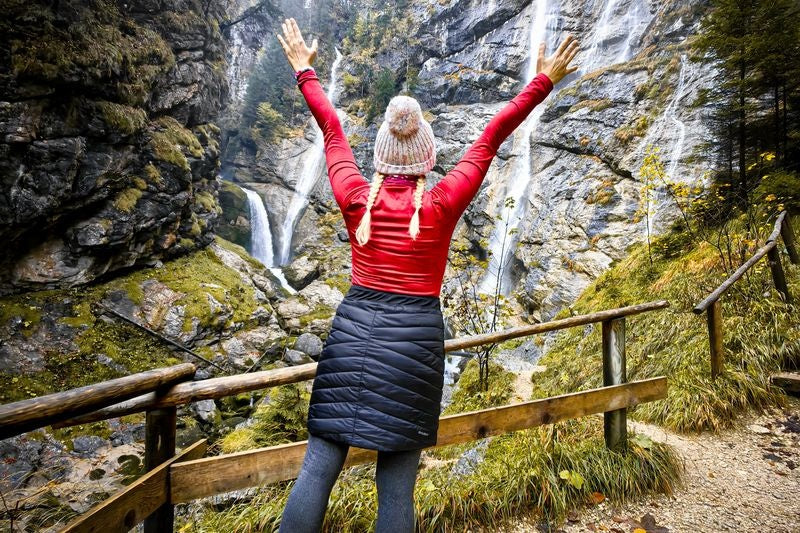 Doppelseitiger Winterrock für Damen Freez L