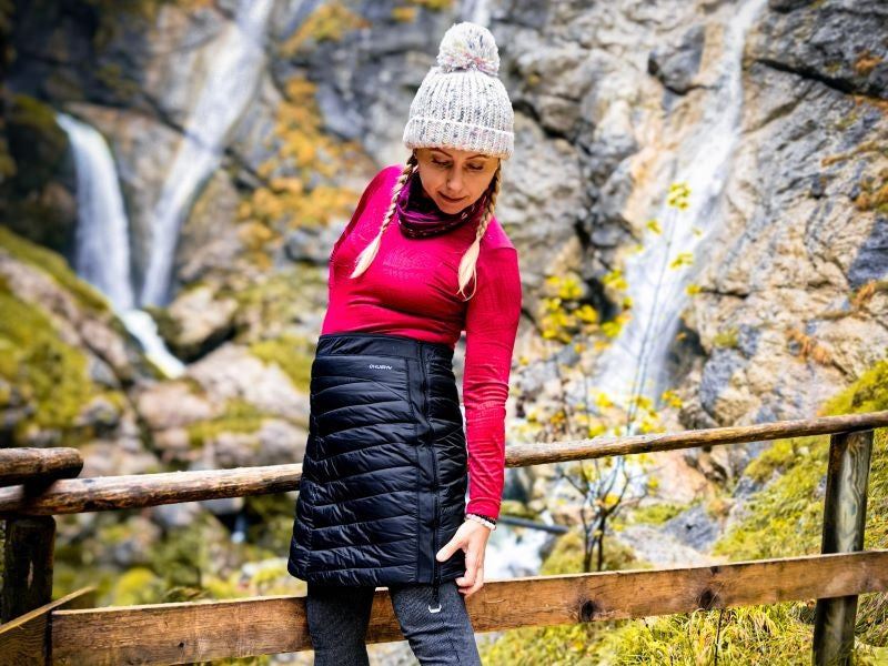 Doppelseitiger Winterrock für Damen Freez L