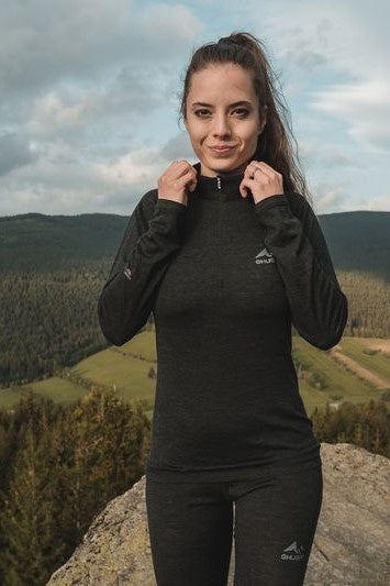 Merino-Thermounterwäsche T-Shirt Merow Zip L