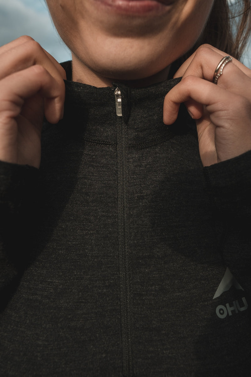 Merino-Thermounterwäsche T-Shirt Merow Zip L