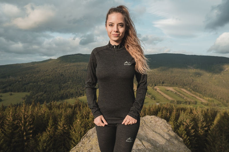 Merino-Thermounterwäsche T-Shirt Merow Zip L