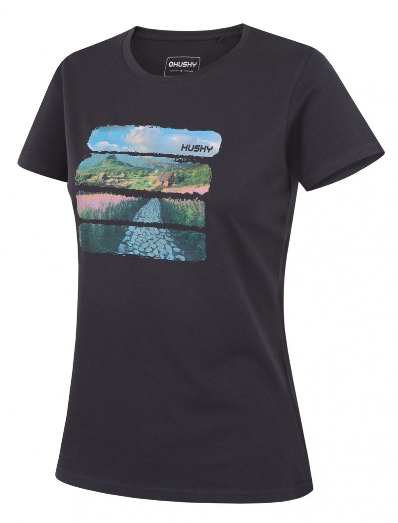 Damen Baumwoll-T-Shirt Tee Flo L