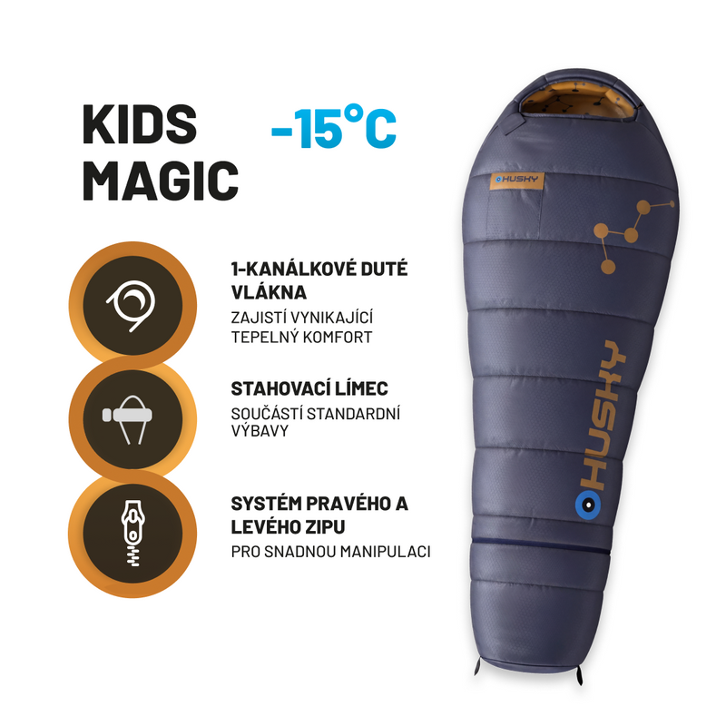 Synthetischer Drei-Jahreszeiten-Kinderschlafsack Kids Magic -15